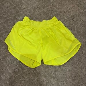 Neon yellow, Lululemon hottie hot shorts
